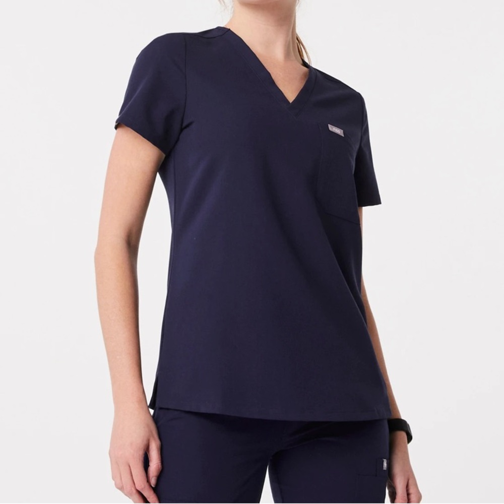 FIGS Navy Catarina Scrub Top